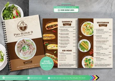 Menu Nhựa - Menu Phở