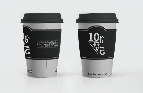 Mẫu logo 10 to fiv5 Coffee Lounge bá đạo