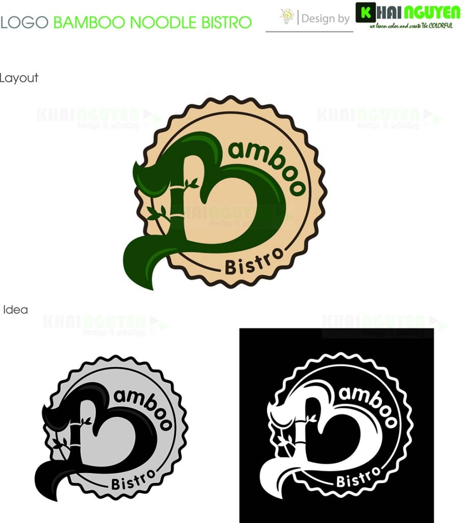 Mẫu thiết kế menu nhà hàng Bamboo Bistro