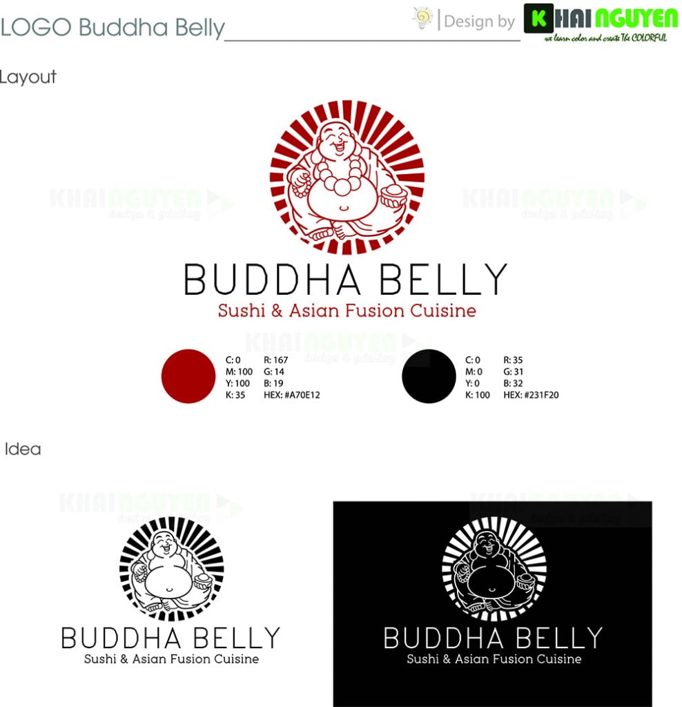 Mẫu thiết kế logo nhà hàng Bubbha belly
