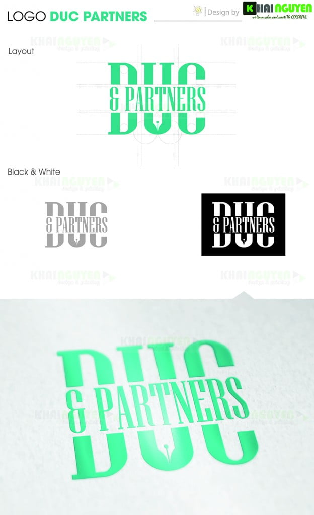 Mẫu thiết kế logo công ty luật Duc Partners