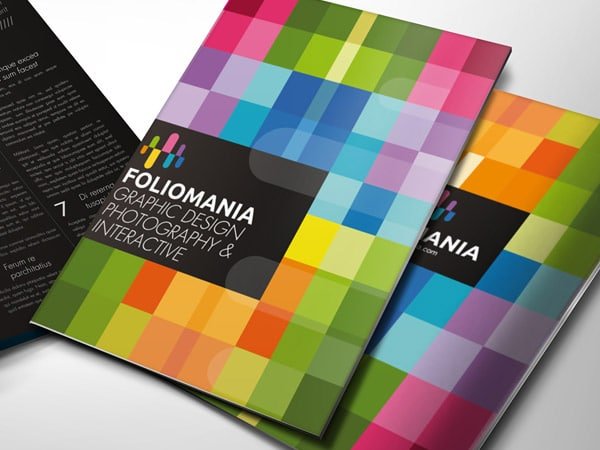 Thiết kế bìa catalogue bằng bảng giao hưởng của sắc màu