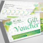Thiết kế voucher spa với tone màu xanh nhẹ nhàng Thiết kế voucher spa với tone màu xanh nhẹ nhàng