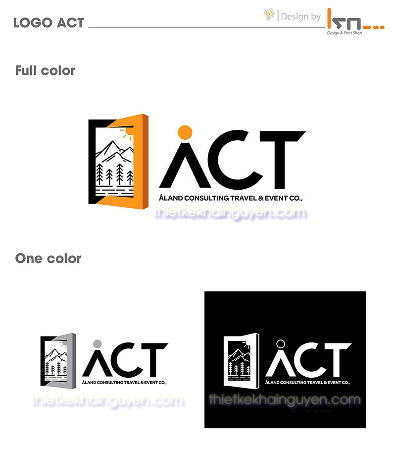 Mẫu logo chữ đẹp - logo ACT