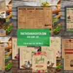 Thiết kế menu kraft cổ điển ấn tượng - menu nhà hàng quán cafe