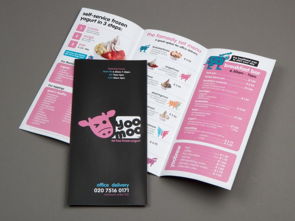 Brochure menu - menu cầm tay dành cho quán kem trà sữa
