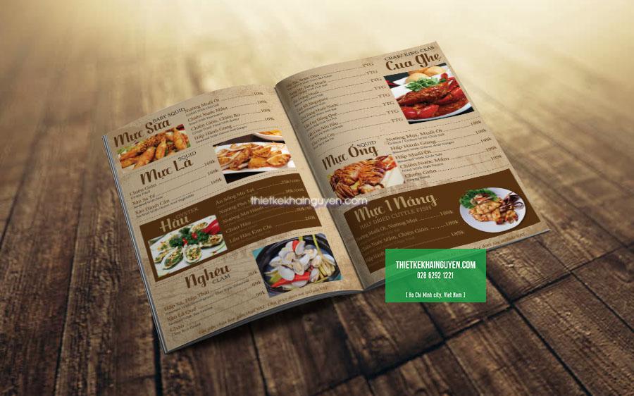 Mẫu thiết kế thực đơn quán ăn đẹp