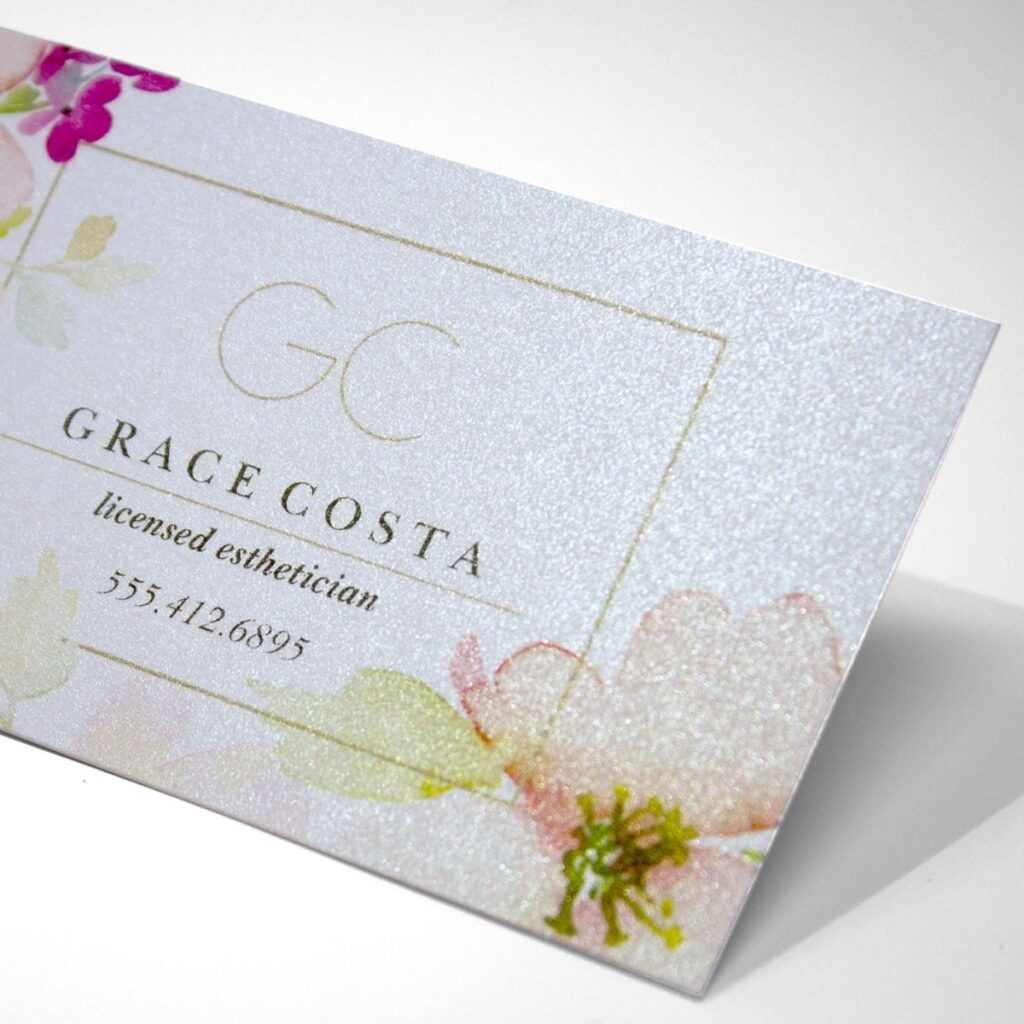 Thiết kế danh thiếp/ name card/ card visit màu nước ấn tượng 5 In danh thiếp màu nước với giấy ánh kim