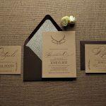 Mẫu thiệp mời màu nâu cổ điển vốn có của chất giấy kraft Mẫu thiệp mời màu nâu cổ điển vốn có của chất giấy kraft