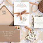 Mẫu thiệp mời đính tag treo ấn tượng