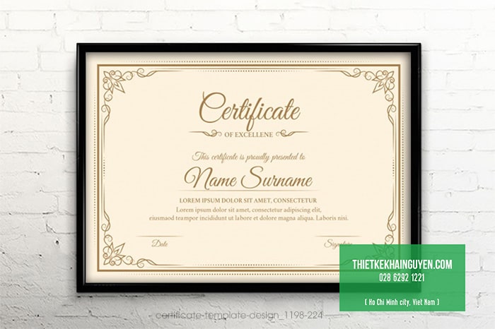 Certificate vintage template