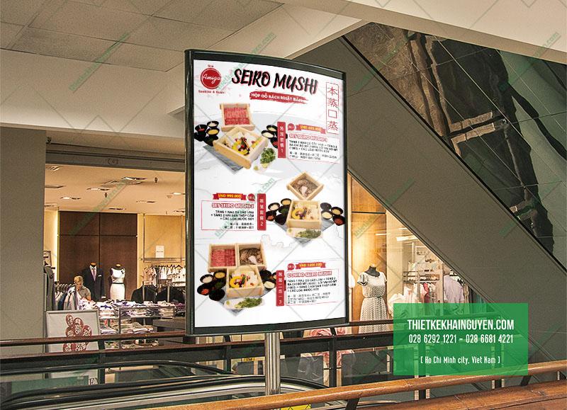 Mẫu thiết kế poster món ăn cực đẹp – mẫu standee chữ x