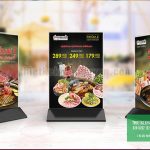 Thiết kế menu để tại bàn cho nhà hàng BBQ Menu khuyến mãi cho nhà hàng BBQ
