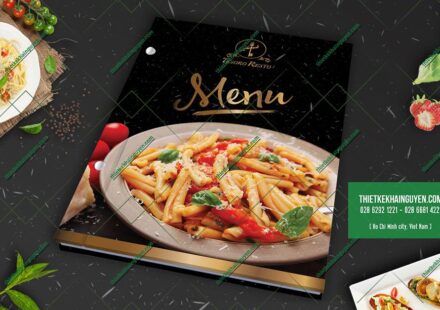 Thiết kế & in menu nhà hàng Âu Tesoro