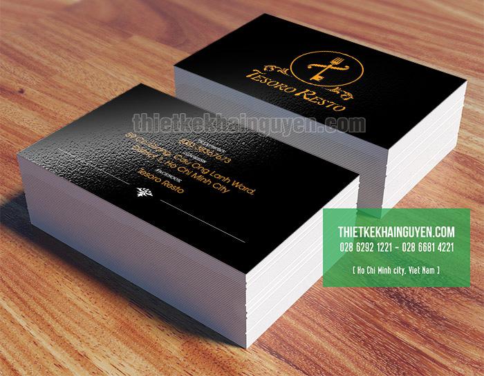Tư vấn in card visit nhà hàng - thiết kế name card nhà hàng 6 Card visit, name card cho nhà hàng ẩm thực Ý - Tesoro