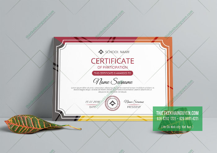 Mẫu giấy khen đẹp sở hữu vẻ đẹp hiện đại