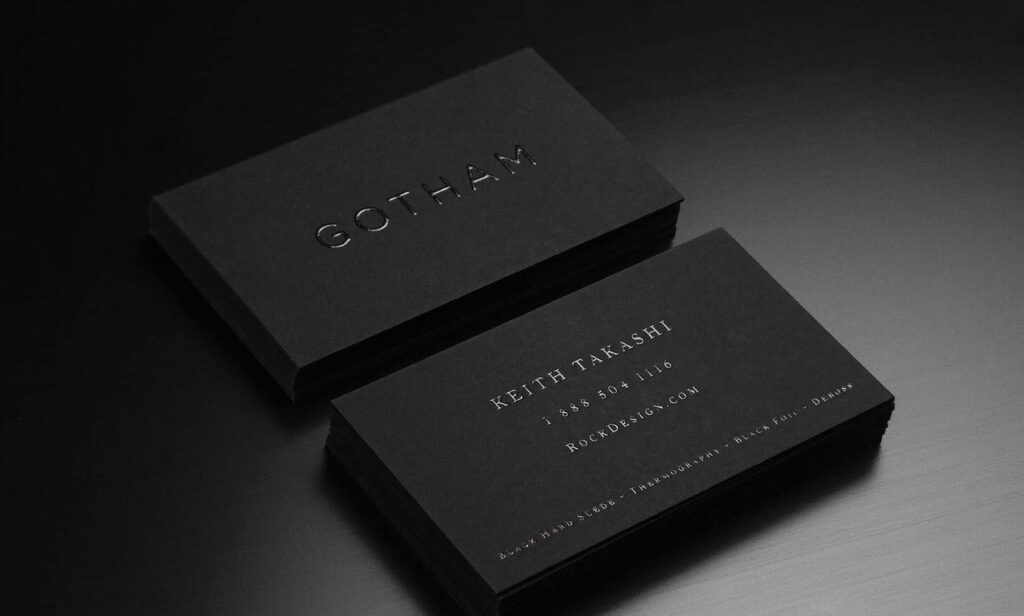 Kỹ thuật in name card UV lụa mới lạ