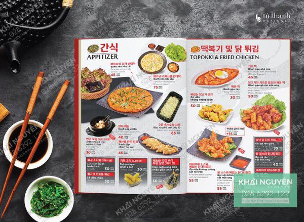 Thiết kế menu Busan Korea Hàn Quốc