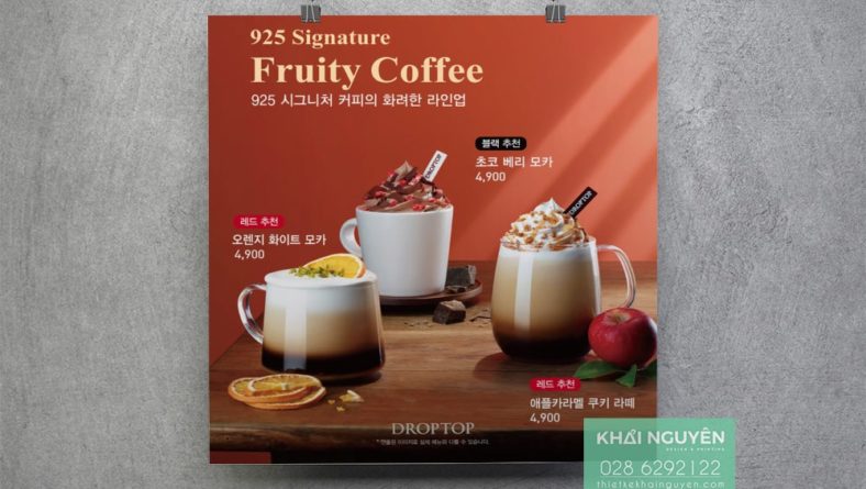 Fruity Coffee - poster quán cafe đẹp