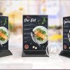 Dạng menu để bàn A4 để trong chân mica đế lùa Dạng menu để bàn A4 để trong chân mica đế lùa