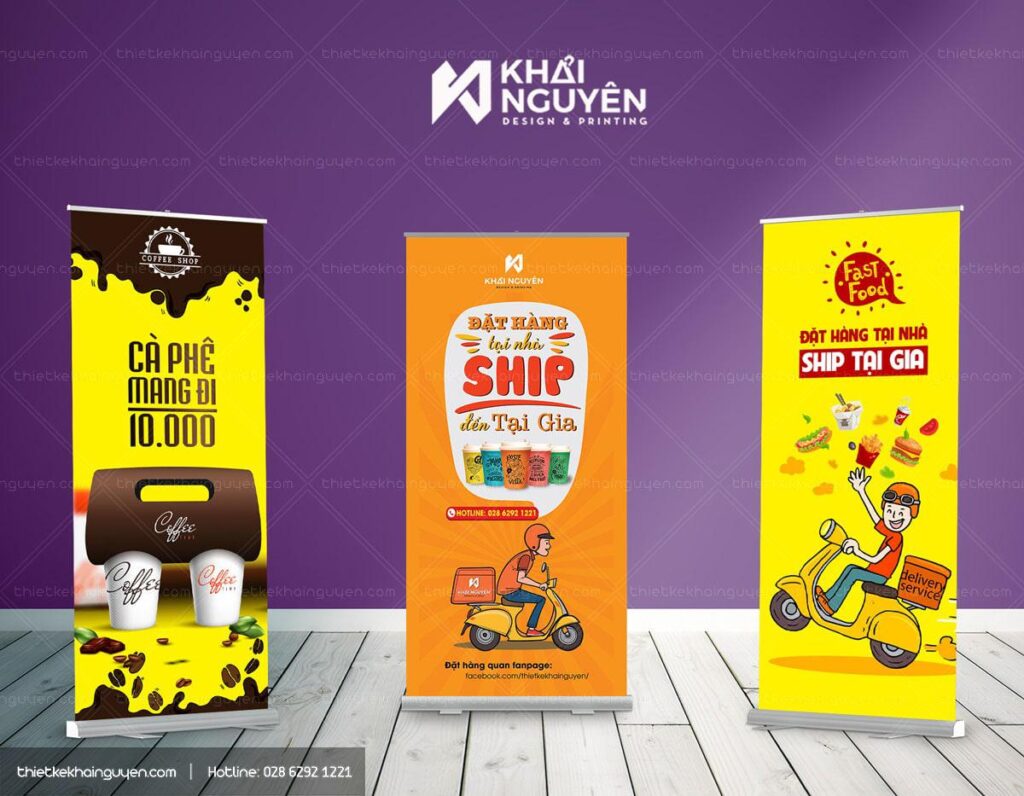 Thiết kế standee cafe mang đi
