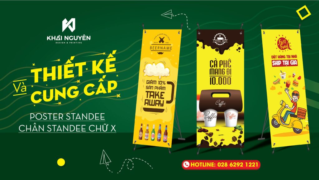 Thiết kế standee, in standee chất lượng cao