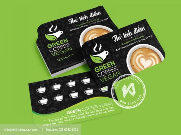 Green Coffe Vegan - thẻ tích điểm cho quán cà phê