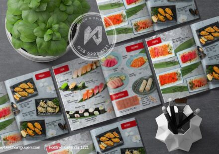 Thiết kế menu nhà hàng Nhật