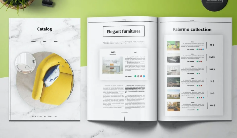 Thiết kế catalogue gáy keo