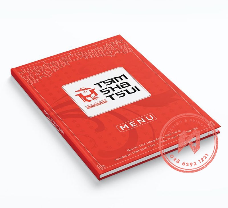 In menu bìa cứng gáy keo In menu bìa cứng gáy keo
