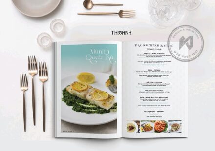 Thiết menu nhà hàng Âu