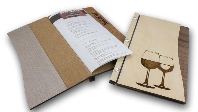 Bìa menu gỗ bế hình ấn tượng