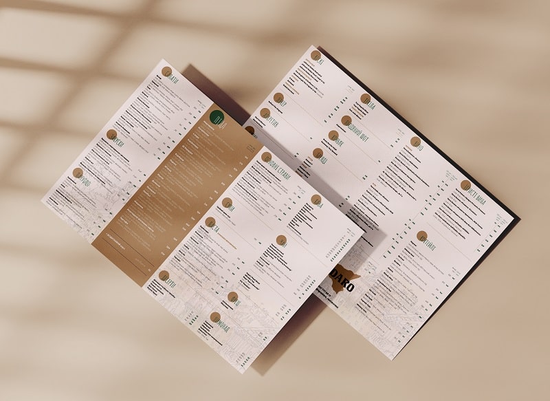 Thiết kế menu bảng quán cafe