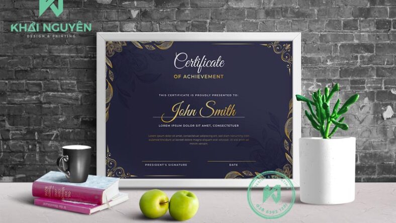 Certificate of achievement template 2022