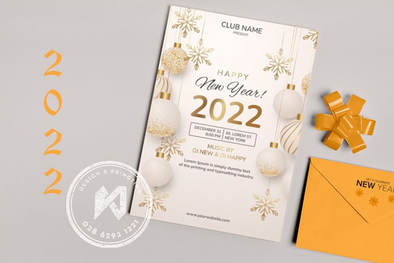 Thiết kế & in thiệp mời năm mới 2022