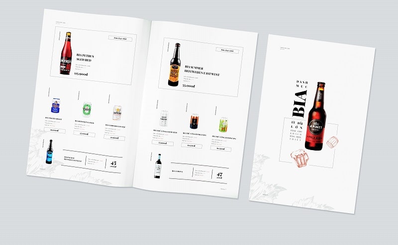 Thiết kế catalogue rượu đơn giản