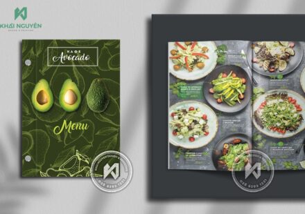 Thiết kế bìa menu chay nhà hàng nước ngoài