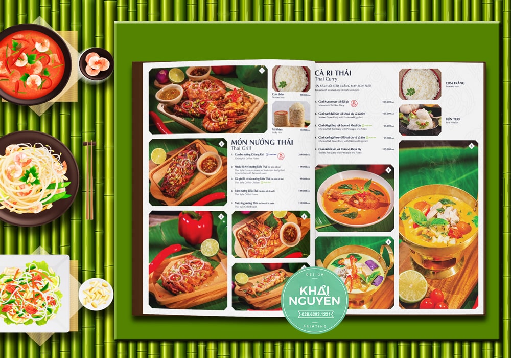 Thiết kế menu Cari Thái