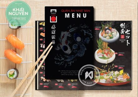 Thiết kế in menu nhà hàng Sushi Haru TPHCM