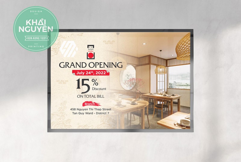 Poster Khai Trương Grand Opening 15%
