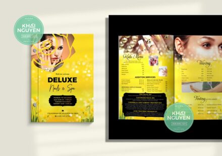 Deluxe Nails Spa - Menu bìa cứng