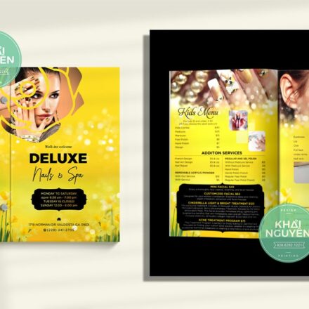 Deluxe Nails Spa - Menu bìa cứng