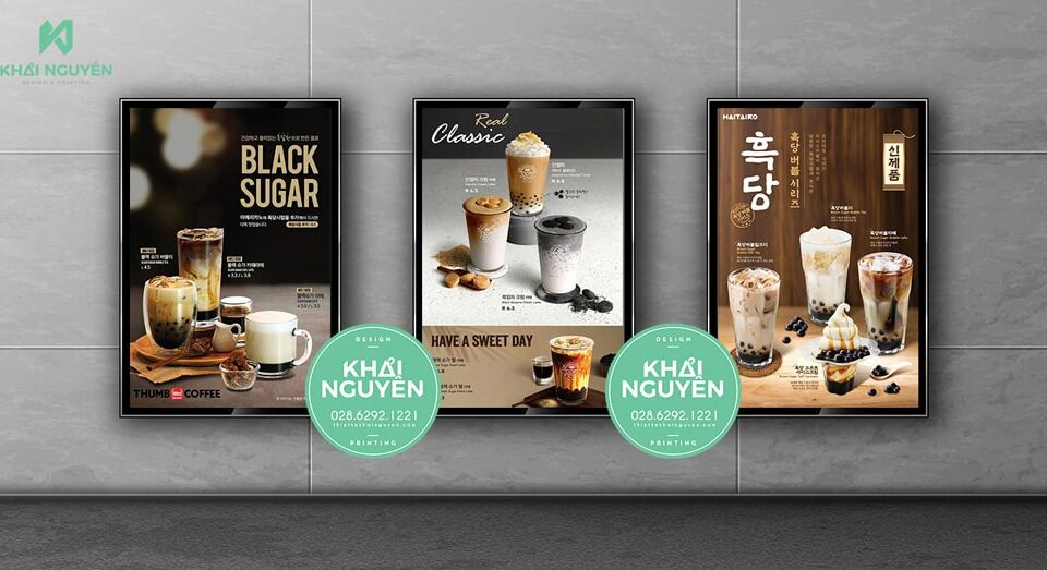 Mẫu thiết kế poster cafe Hàn Quốc