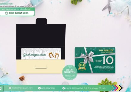 Thẻ VIP trong bộ nhận diện DM beauty