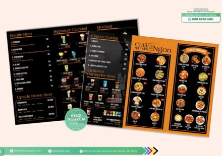 In menu A3 cho quán cafe đẹp, giá rẻ