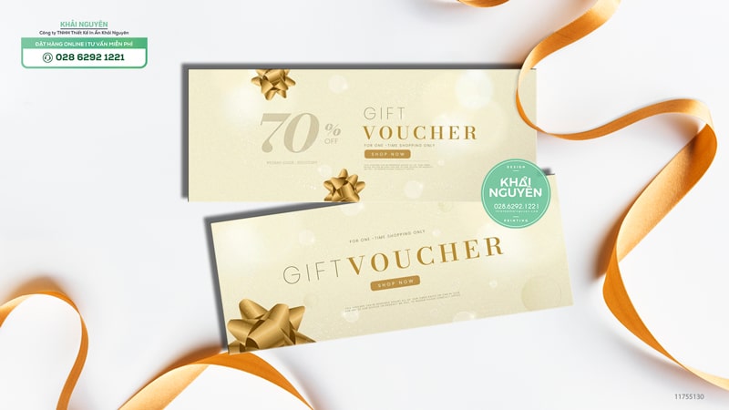 Thiết kế gift certificate off 70%