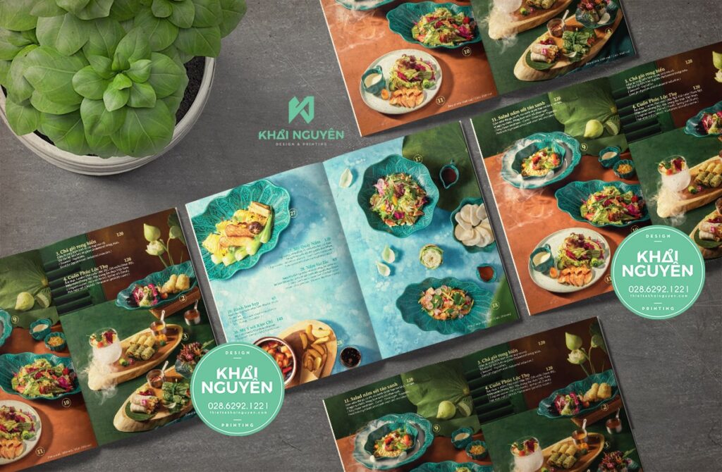 Thiết Kế Menu Đa Ngôn Ngữ Cho Nhà Hàng 2026 | Khải Nguyên 21 Mẫu thiết kế thực đơn nhà hàng Thái Chay