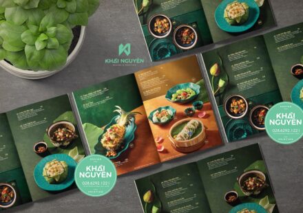 Thiết kế menu chay nhà hàng Thái Bua Khau
