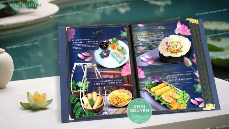 Mẫu thiết kế menu nhà hàng chay chuyên nghiệp