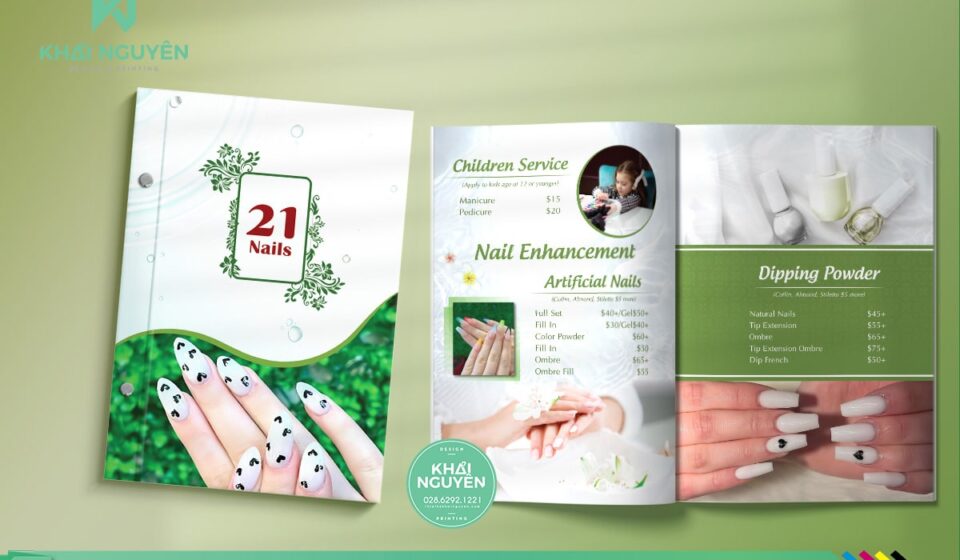 Thiết kế menu 21 Nails
